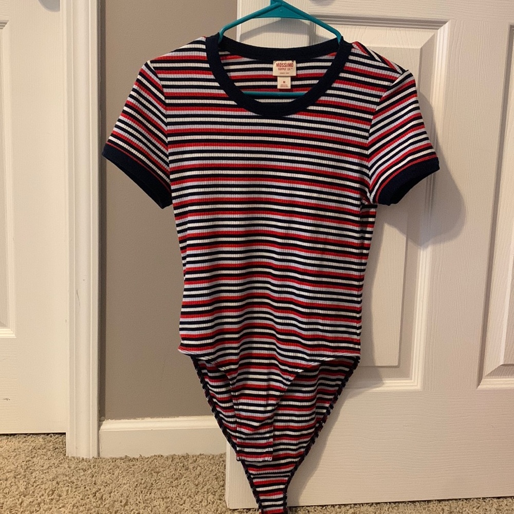Medium, red, white & blue body suit from target